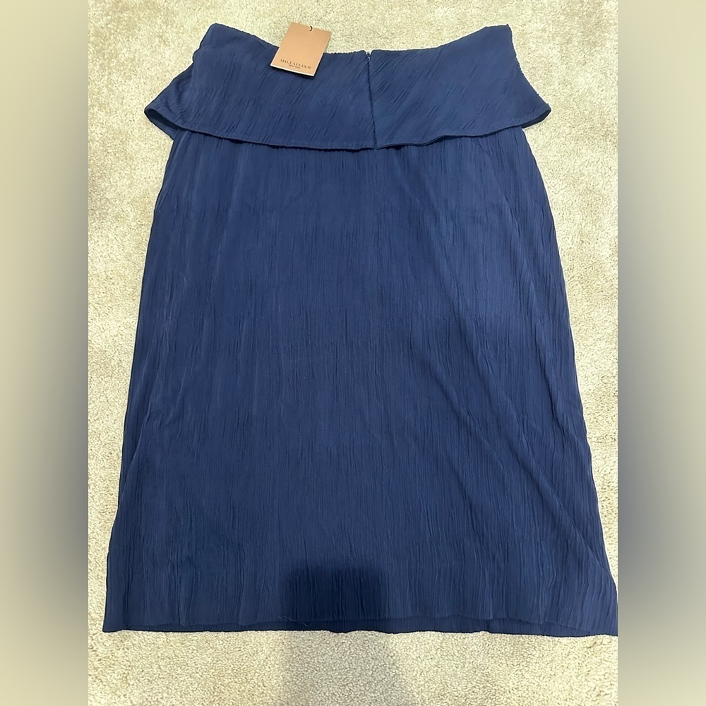 MM LaFleur The Montgomery Skirt - Pleated Jersey in Agegean Blue 10 NWT SOLD OUT - Picture 7 of 7
